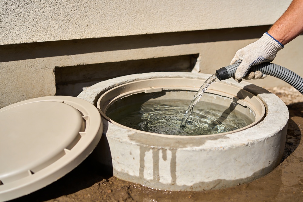 wasser in sickerschacht einfüllen