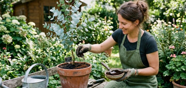 Eukalyptus düngen mit Kaffeesatz